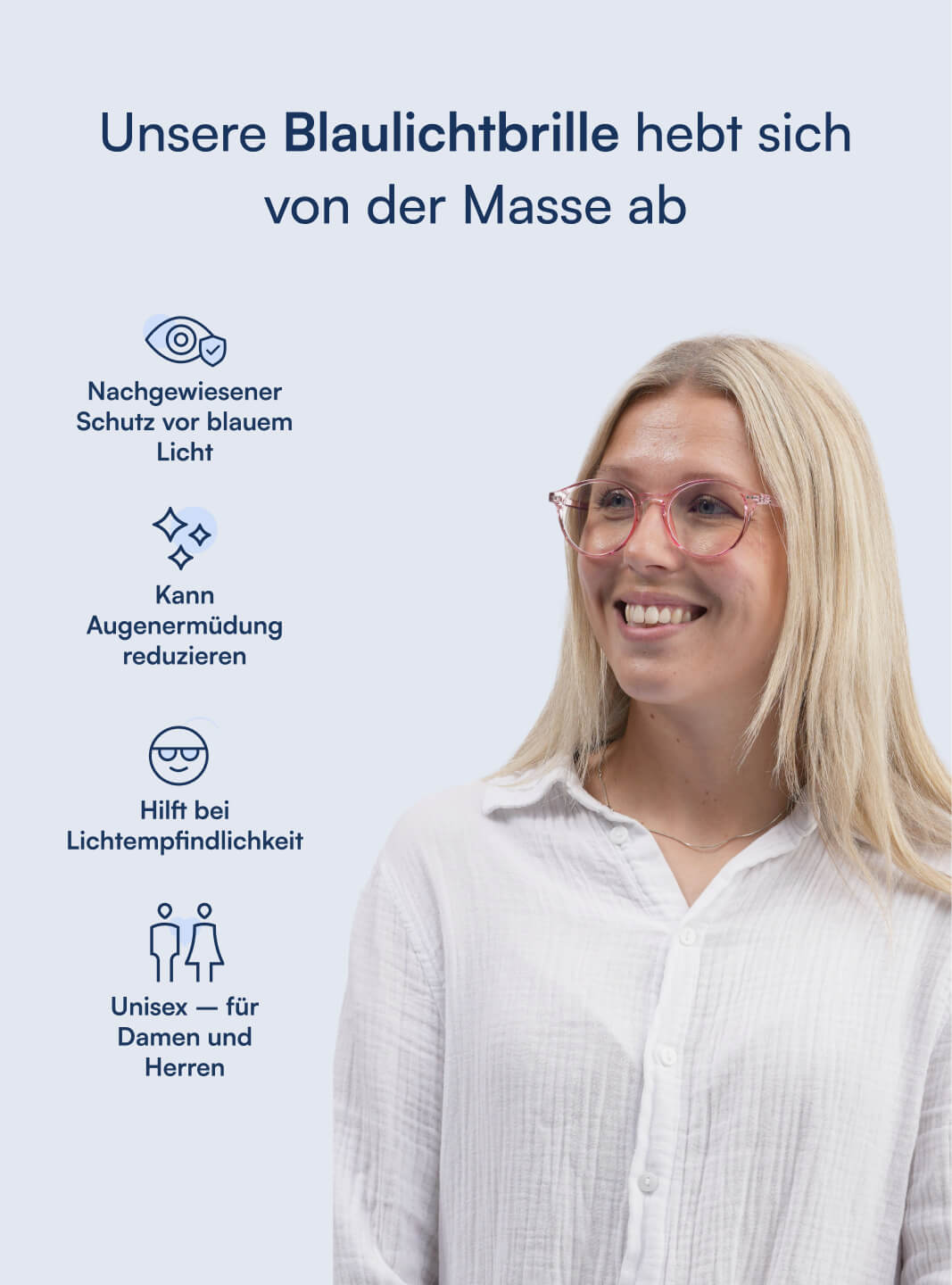 ROSE Blaulichtfilter Brille