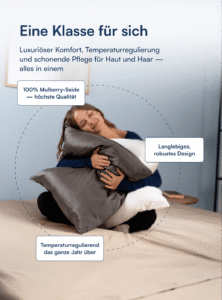 Kissenbezug aus 100 % Maulbeerseide (OEKO-TEX) Beige