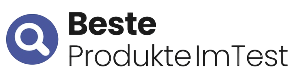 Blaues Lupensymbol links neben dem Schriftzug Beste ProdukteImTest