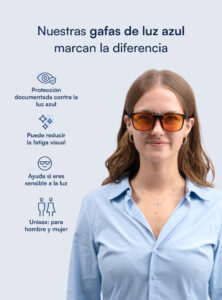 Clip On® filtro de luz azul para gafas graduadas