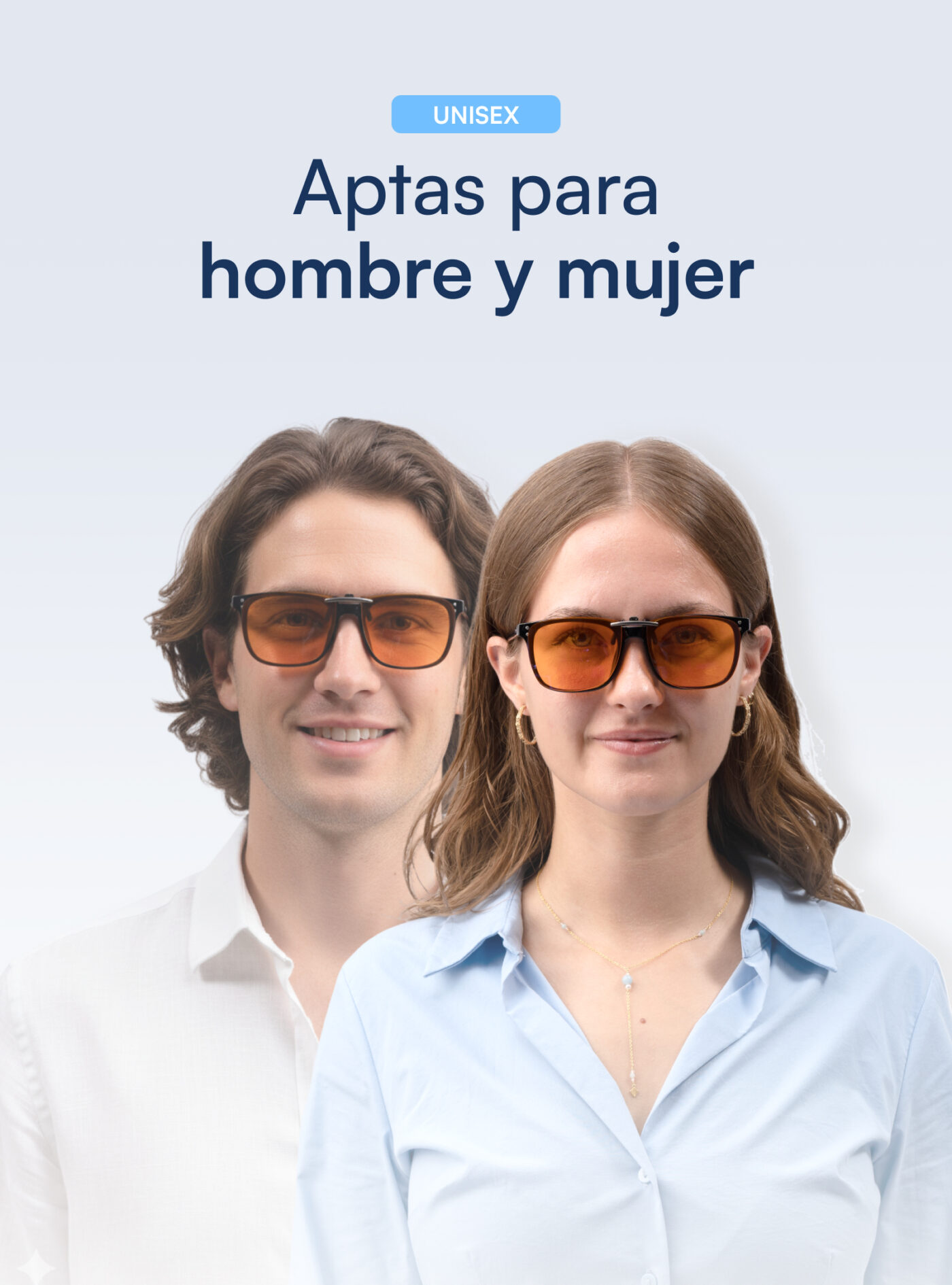 Clip On® filtro de luz azul para gafas graduadas