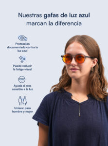Nimbus gafas con filtro de luz azul
