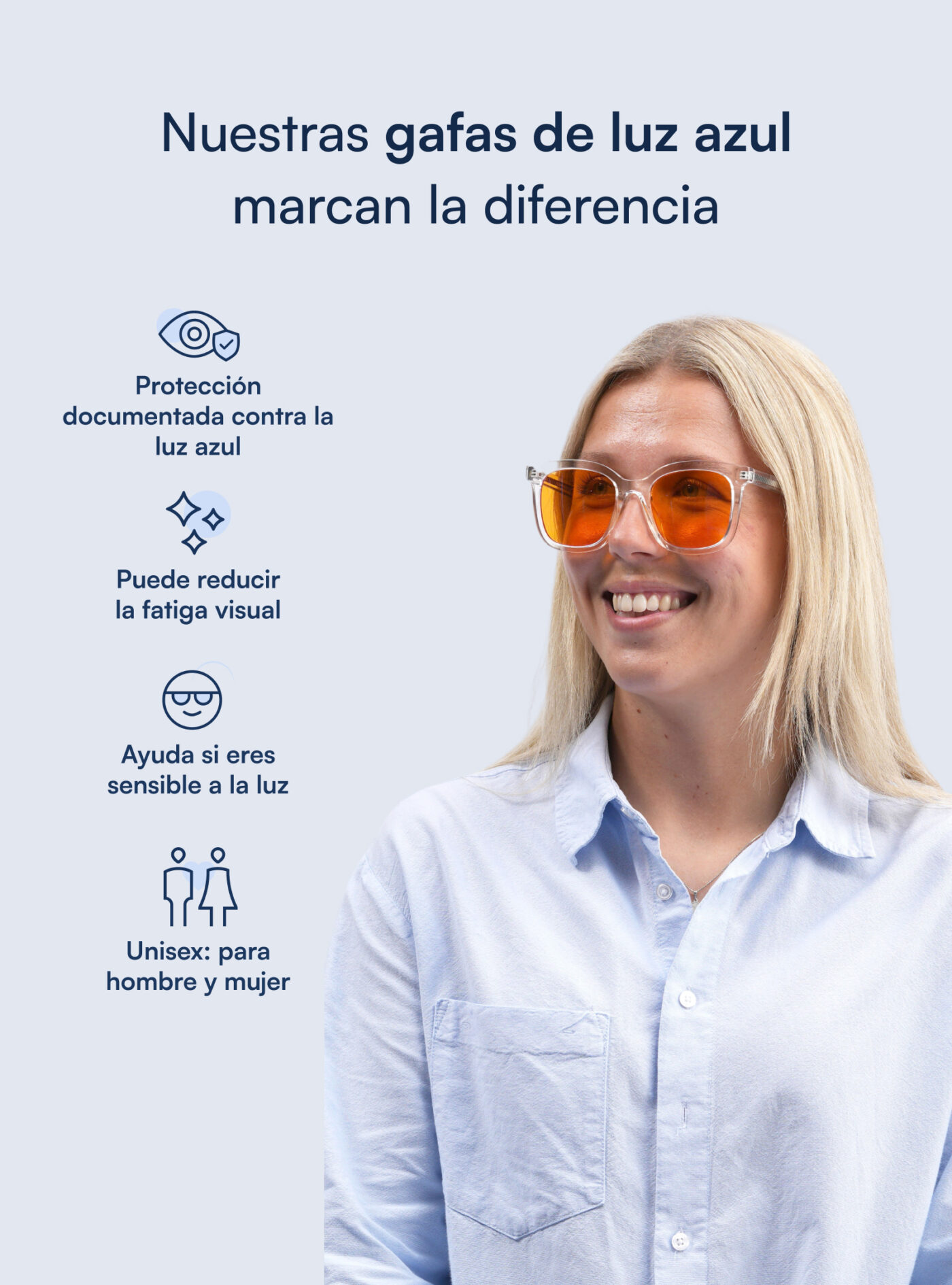 Solace gafas con filtro de luz azul