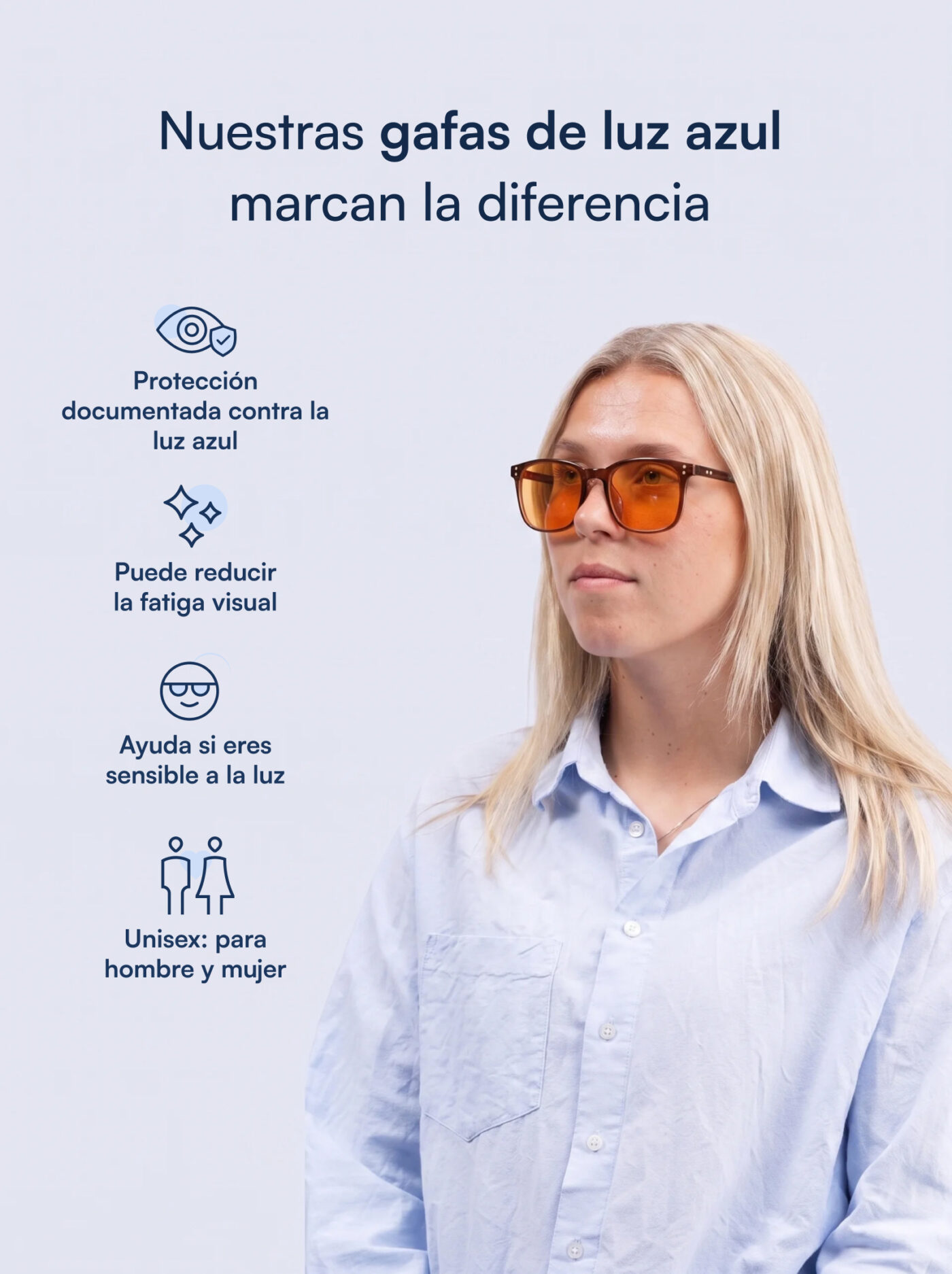 ETHER gafas con filtro de luz azul