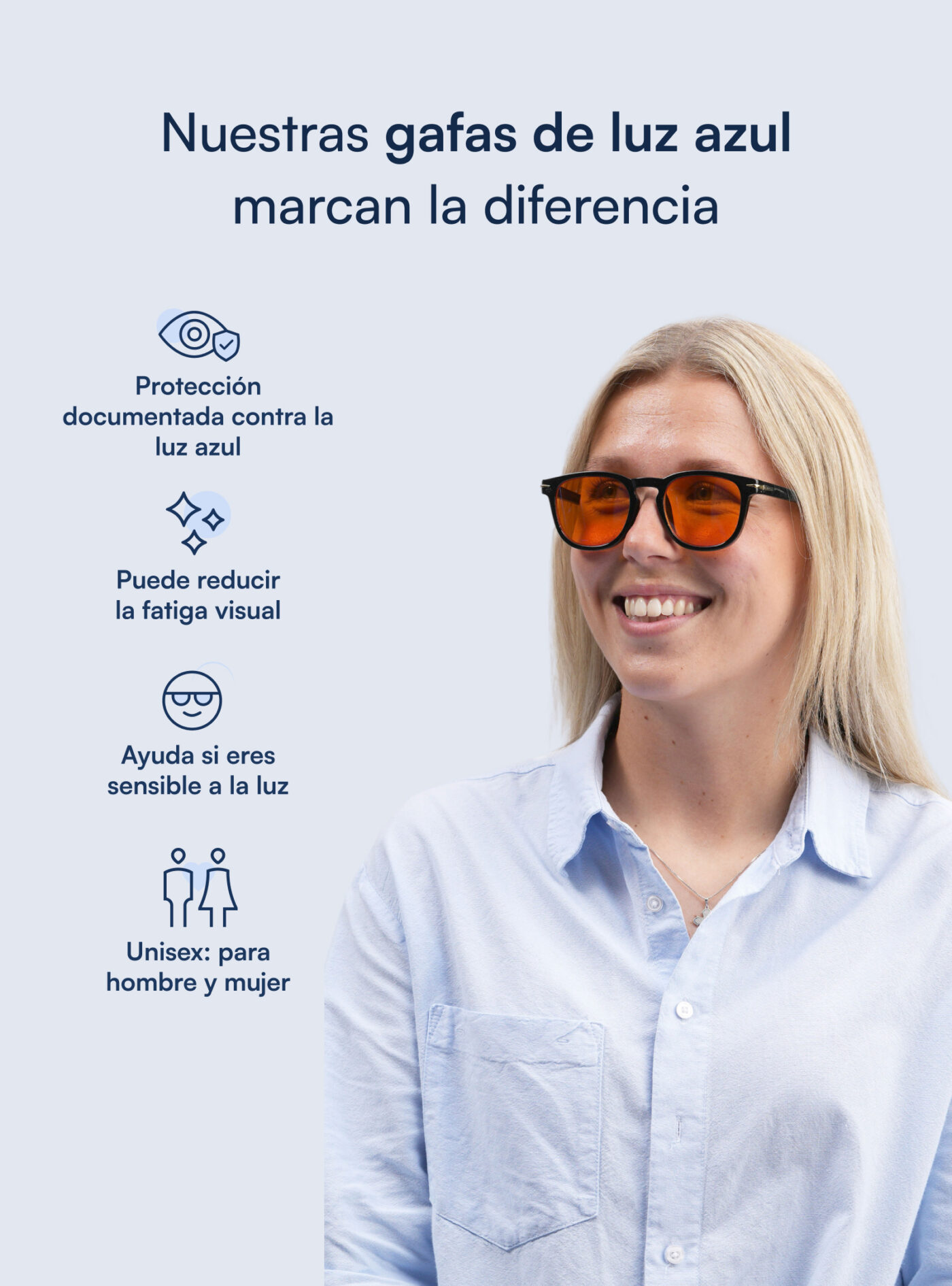 RADIANT gafas con filtro de luz azul