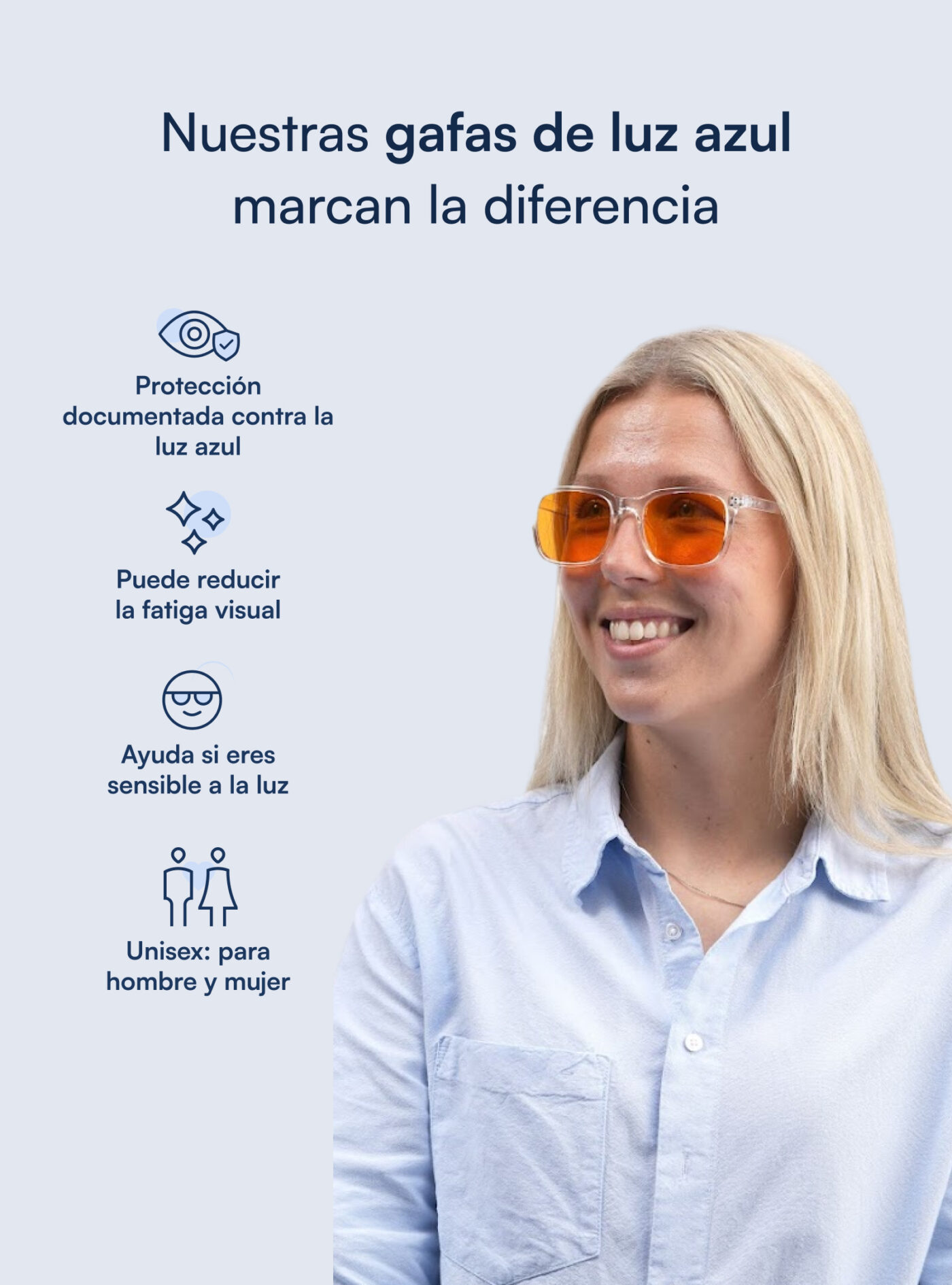 PURE gafas con filtro de luz azul