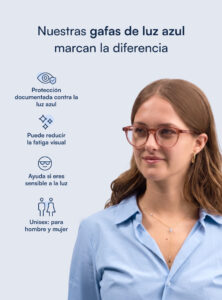 Amber gafas con filtro de luz azul