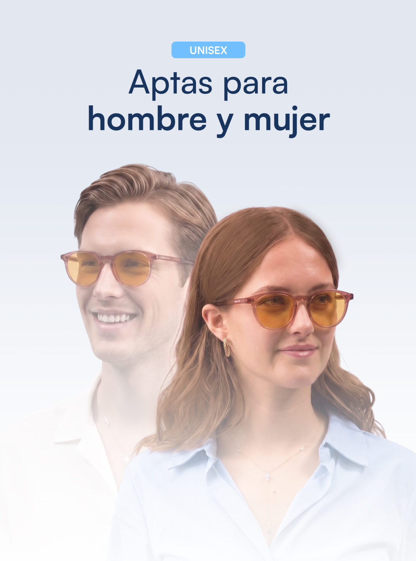 Amber gafas con filtro de luz azul