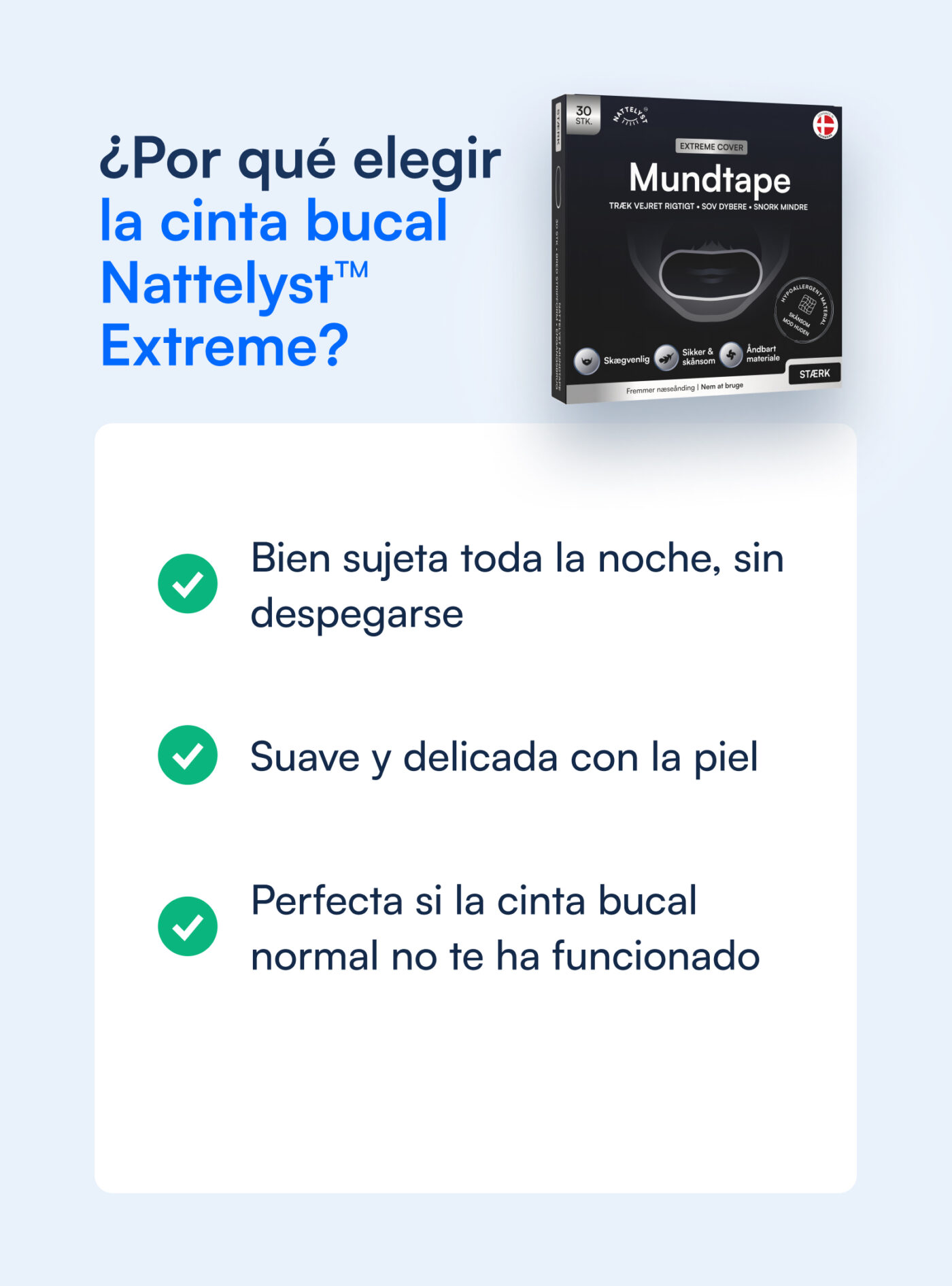 Nattelyst™ cinta bucal Extreme