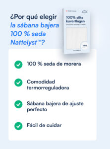 Sábana bajera 100 % seda de morera (OEKO-TEX) - Blanco