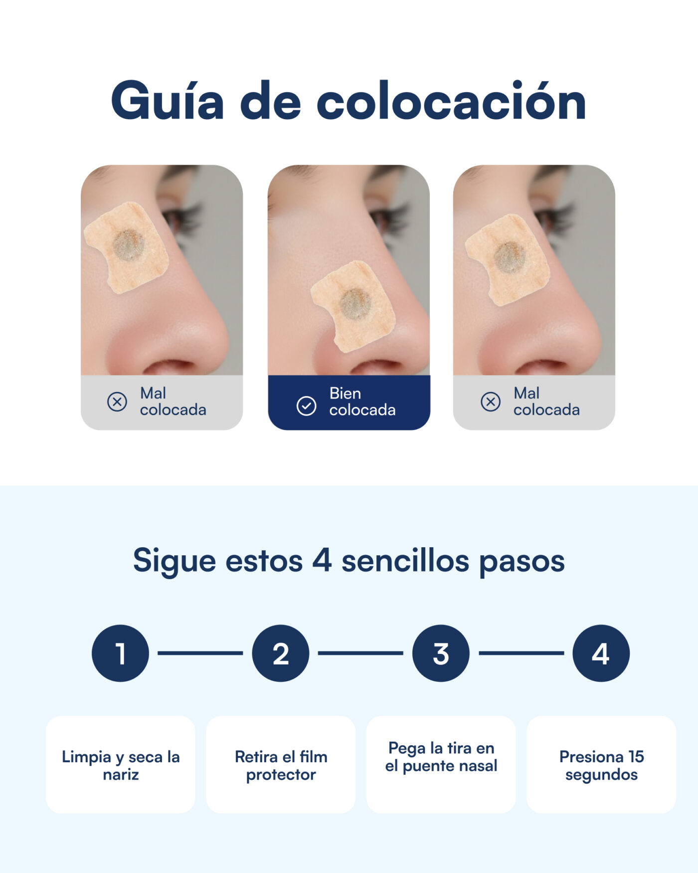 Recambio de adhesivos para tiras nasales magnéticas