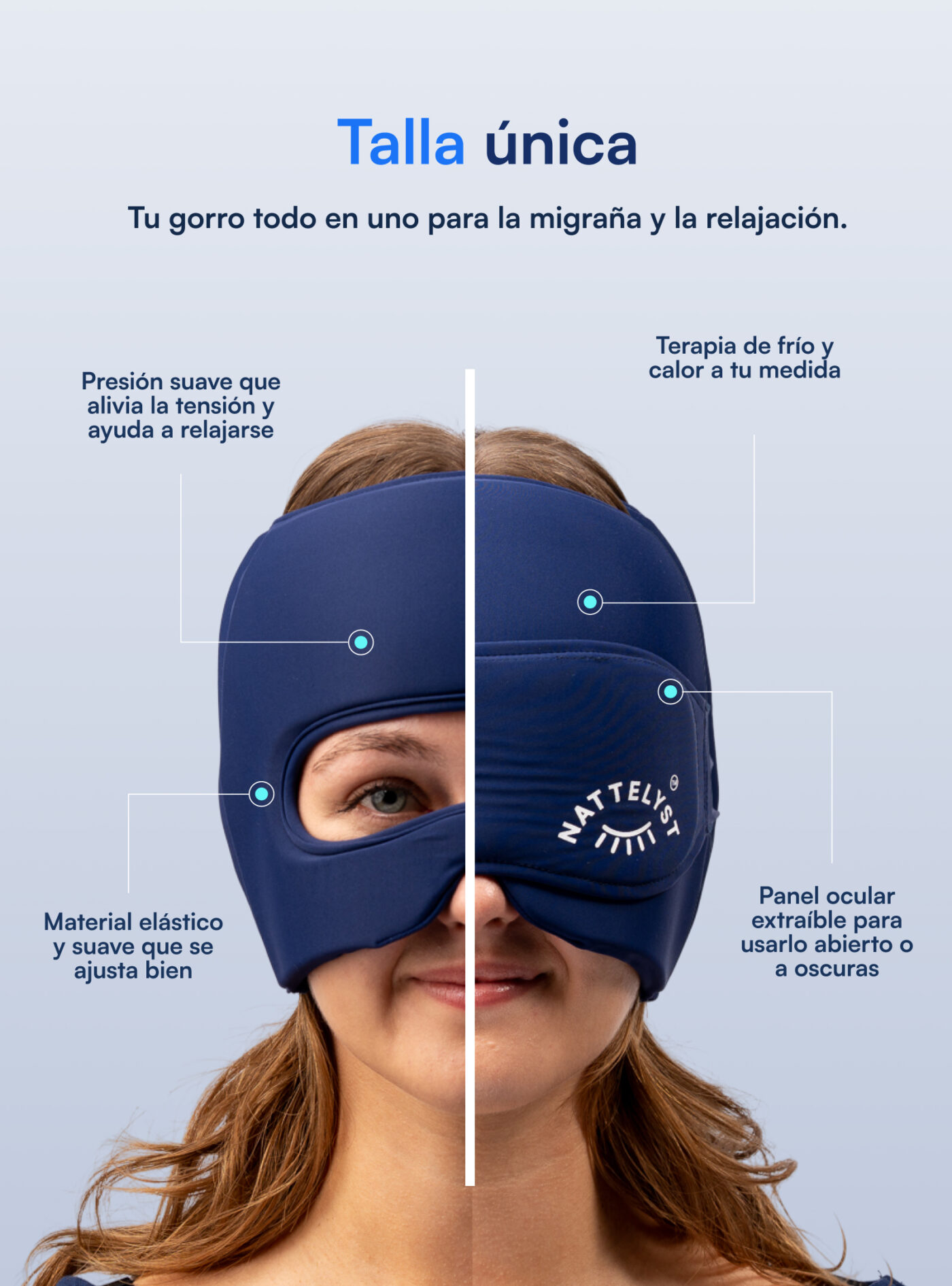 Nattelyst™ gorro para migrañas (Modular)