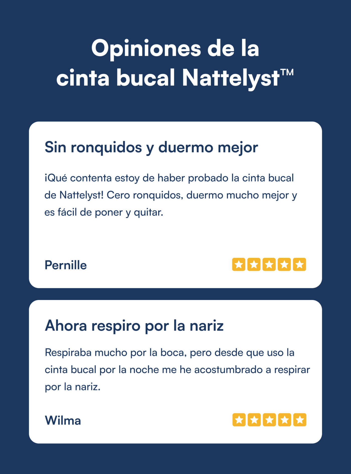 Nattelyst™ cinta bucal