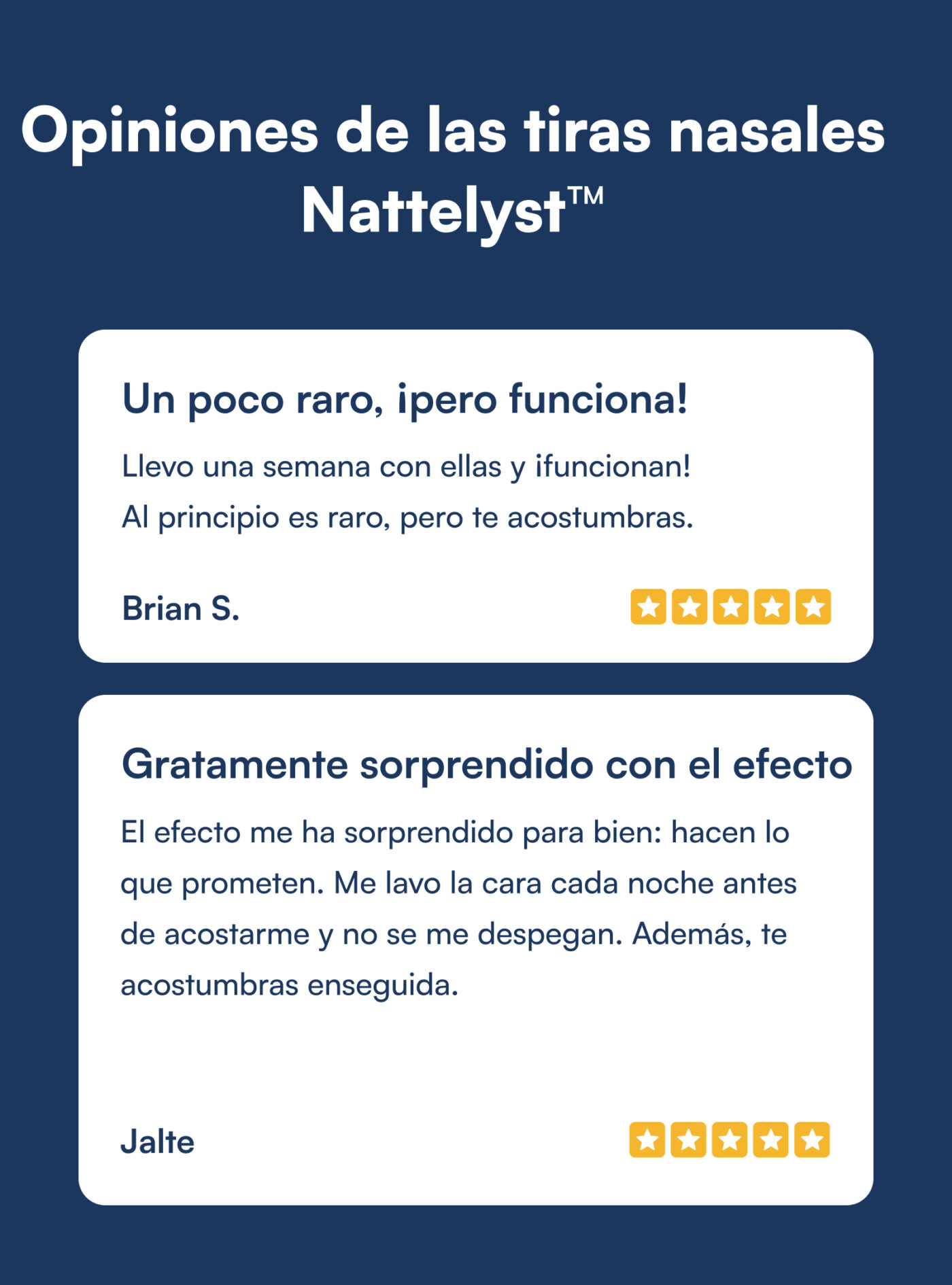 Nattelyst™ tiras nasales