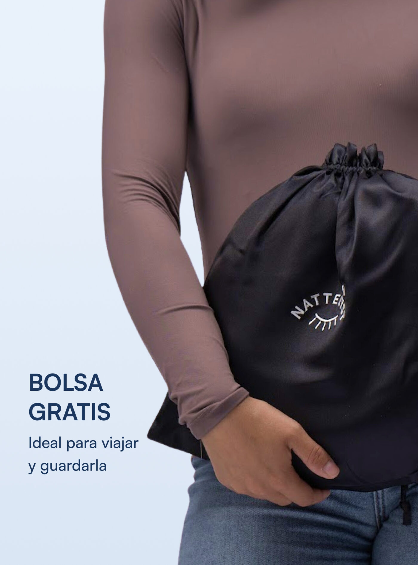 Almohada de viaje 100 % seda de morera (OEKO-TEX) - Gris
