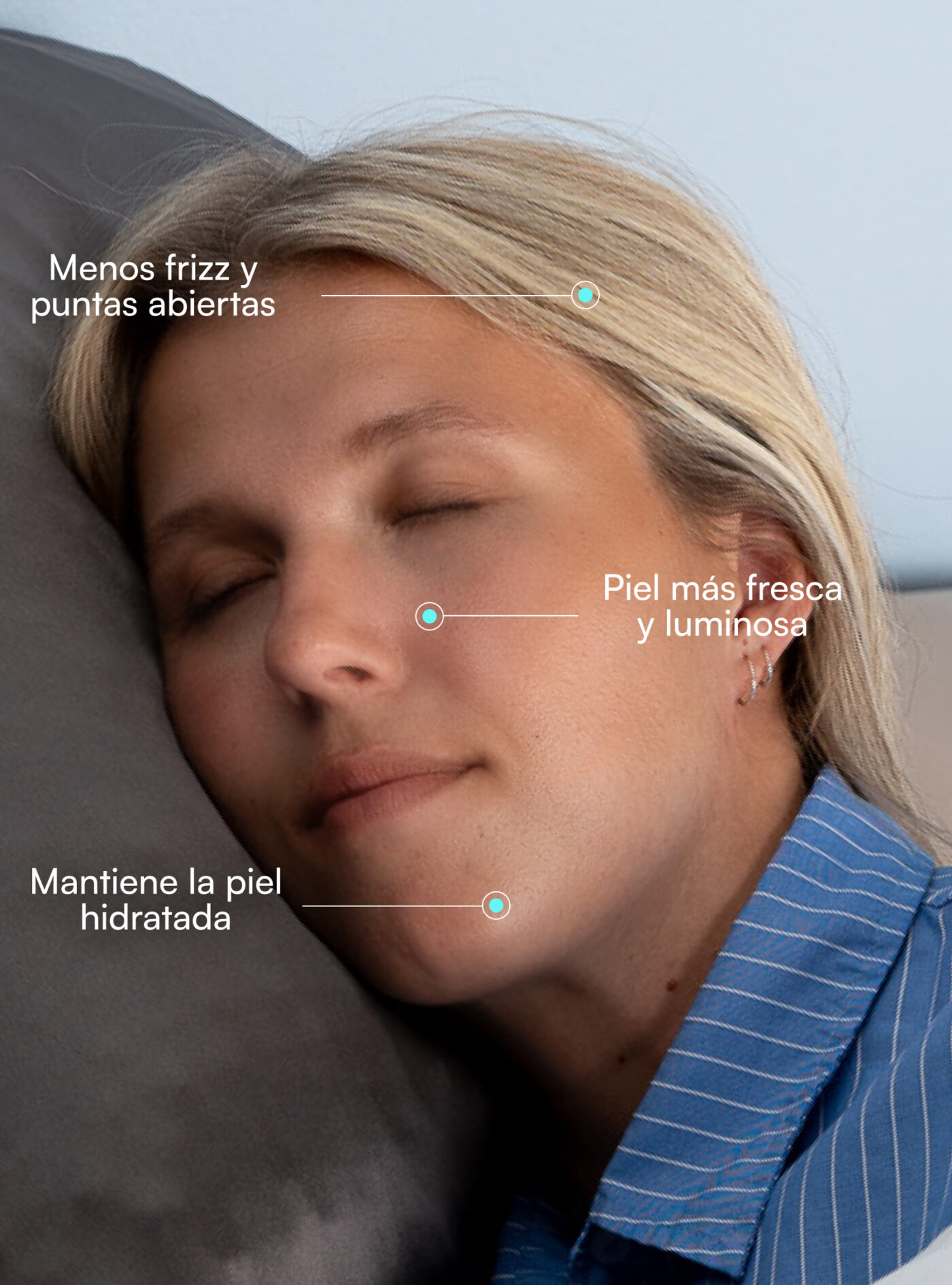 Funda de almohada 100 % seda de morera (OEKO-TEX) - Beige