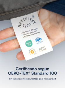 Funda de almohada 100 % seda de morera (OEKO-TEX) - Beige