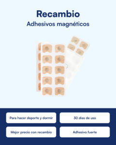 Recambio de adhesivos para tiras nasales magnéticas
