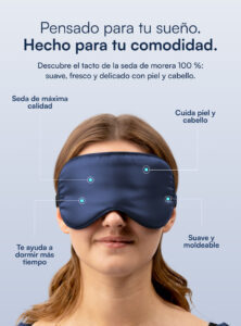 Antifaz para dormir 100 % seda de morera