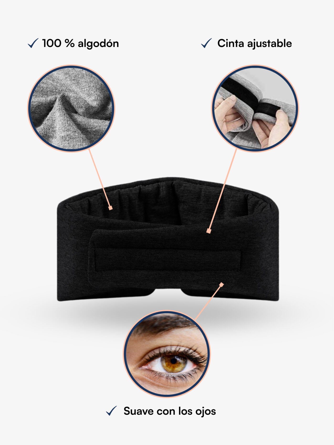 Antifaz envolvente para dormir