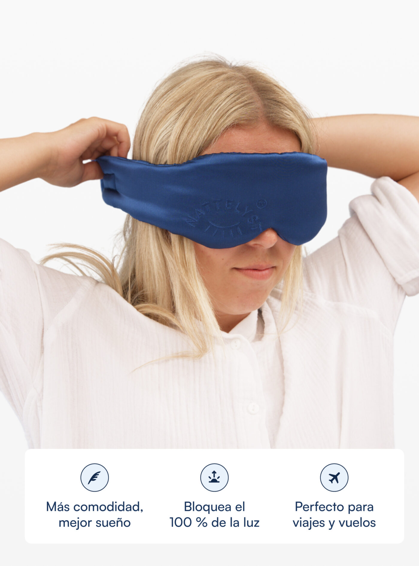 Mögli antifaz para dormir (100 % seda de morera)