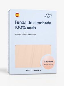 Funda de almohada 100 % seda de morera (OEKO-TEX) - Beige