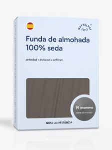 Funda de almohada 100 % seda de morera (OEKO-TEX) - Gris oscuro