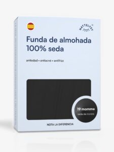 Funda de almohada 100 % seda de morera (OEKO-TEX) - Negro