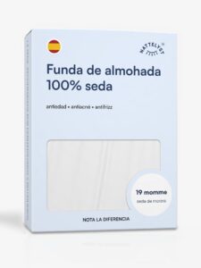 Funda de almohada 100 % seda de morera (OEKO-TEX) - Blanco